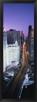 Framed Wrigley Building, Michigan Avenue, Chicago Print