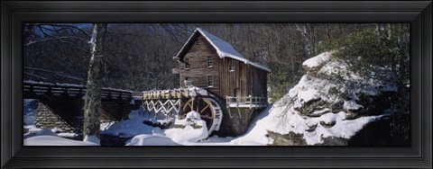 Framed House in a snow covered landscape, West Virginia Print