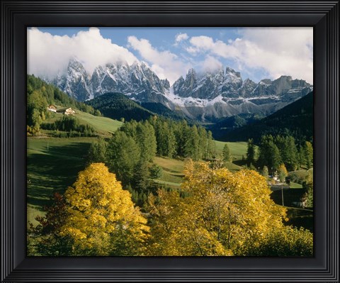Framed Dolomites, South Tirol, Italy Print