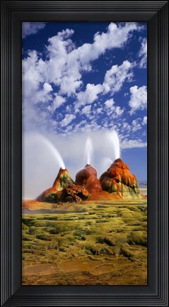 Framed Geysers in Black Rock Desert, Great Basin, Nevada Print