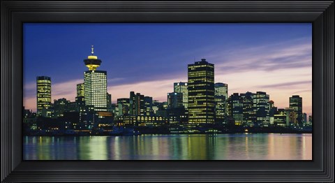 Framed Skyscrapers at the waterfront, Vancouver Print