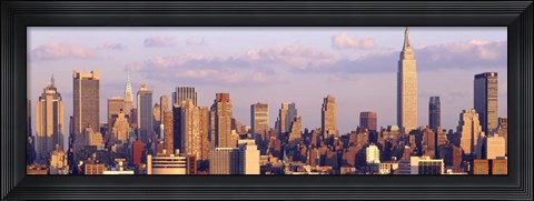 Framed Skyscrapers in a city, Manhattan, New York City Print