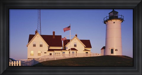 Framed Nobska Lighthouse Woods Hole Print