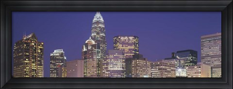 Framed Buildings in a city, Charlotte, North Carolina Print
