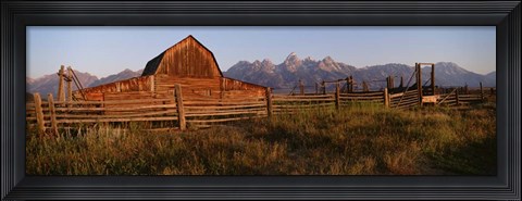 Framed Exterior of a barn, Grand Teton National Park, Wyoming Print