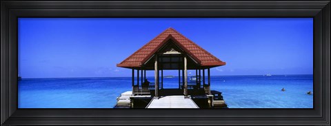 Framed Pier Maldives Print