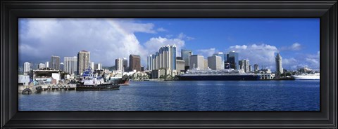 Framed Honolulu Harbor Oahu Print