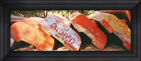 Framed Beached Boats Cuba Print