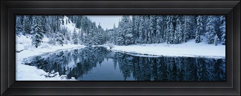 Framed Winter Stream Tahoe Print