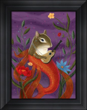 Framed Aurelia The Mermouse Print