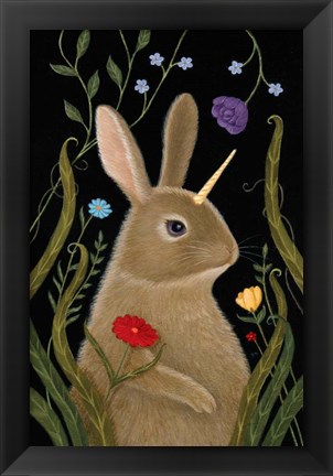 Framed Beatrix the Bunnicorn Print