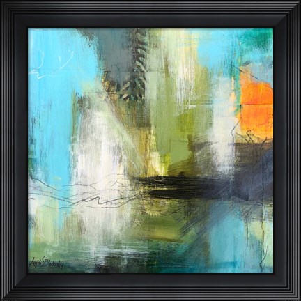 Framed Aqua Serenity 2 Print