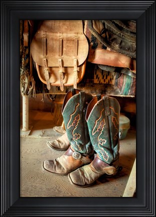 Framed Old Boots Print