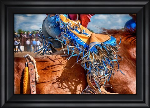 Framed Bronc Rider Print