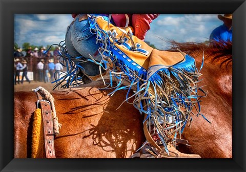 Framed Bronc Rider Print