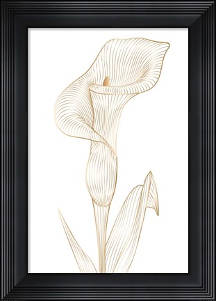Framed Lily line I Print