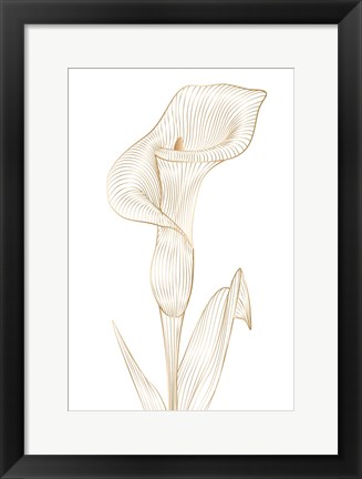 Framed Lily line I Print