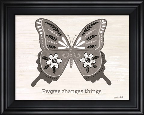 Framed Prayer Butterfly Print