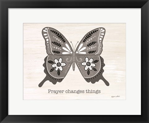 Framed Prayer Butterfly Print