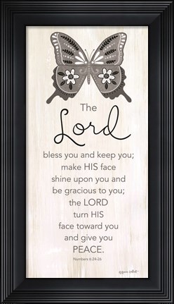 Framed Lord Bless You Print