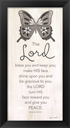 Framed Lord Bless You Print