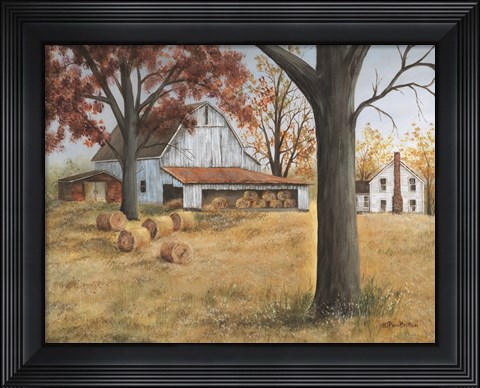 Framed Last Hay Harvest Print