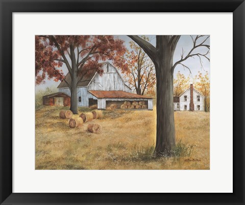 Framed Last Hay Harvest Print