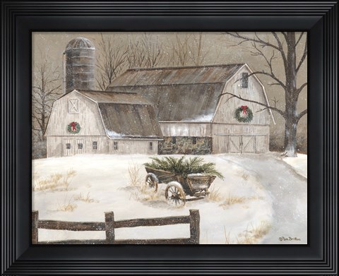Framed Wagon on the Farm Print