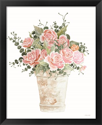 Framed Cotton Candy Roses I Print