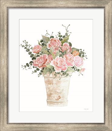 Framed Cotton Candy Roses I Print