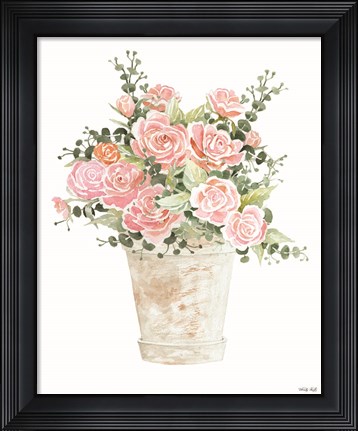 Framed Cotton Candy Roses III Print