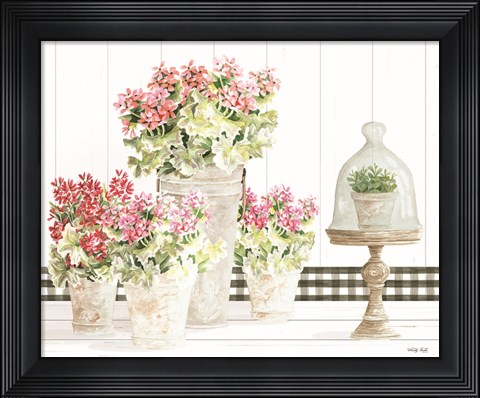 Framed Shades of Pink and Red Print