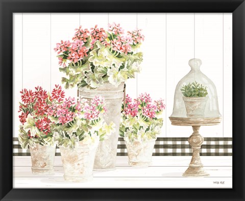 Framed Shades of Pink and Red Print