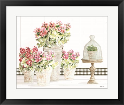 Framed Shades of Pink and Red Print