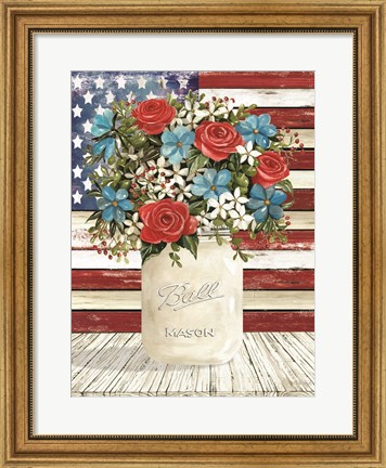 Framed Patriotic Blooms Print
