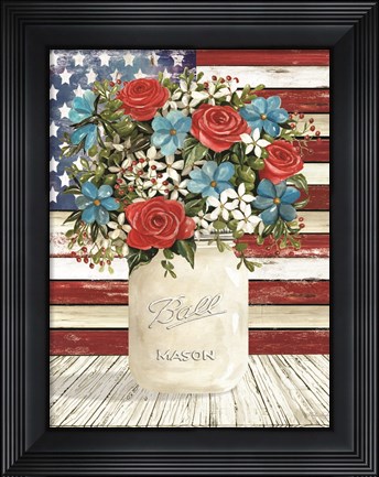 Framed Patriotic Blooms Print