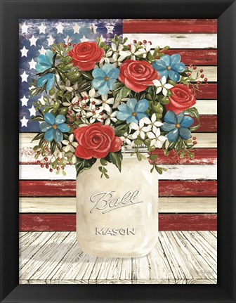 Framed Patriotic Blooms Print