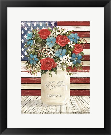 Framed Patriotic Blooms Print