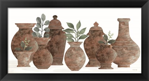 Framed Clay Vases and Pots Print