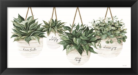 Framed Inspirational Potted Plants Print