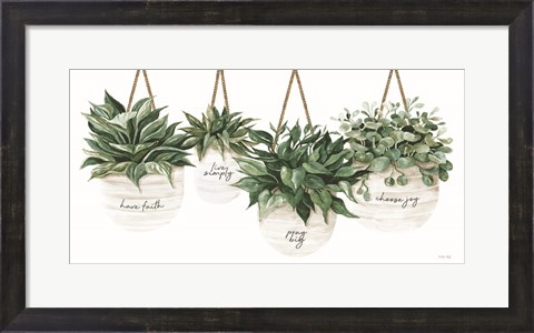 Framed Inspirational Potted Plants Print