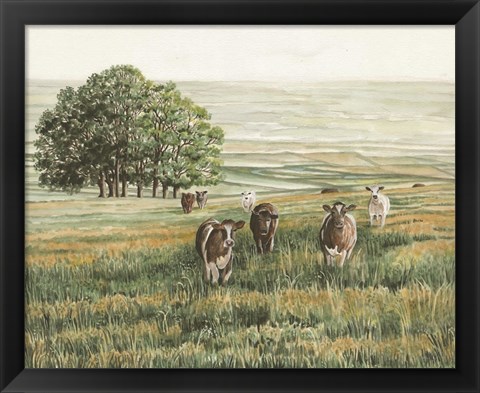 Framed Peaceful Pasture Print