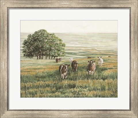 Framed Peaceful Pasture Print