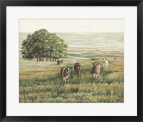 Framed Peaceful Pasture Print