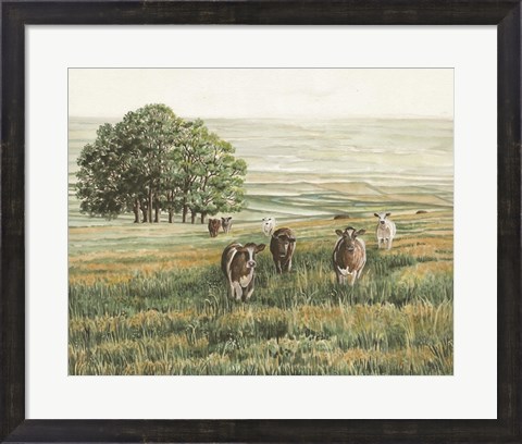 Framed Peaceful Pasture Print