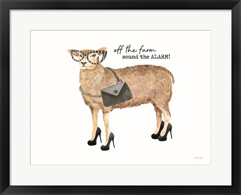 Framed Off the Farm Sheep Print