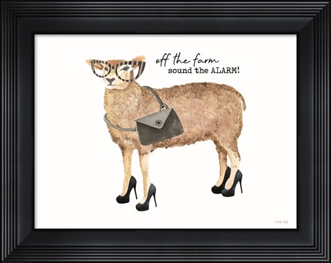 Framed Off the Farm Sheep Print