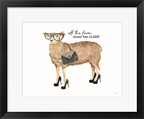 Framed Off the Farm Sheep Print