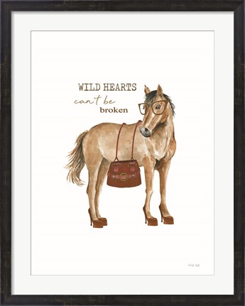 Framed Wild Hearts Horse Print