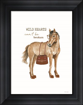 Framed Wild Hearts Horse Print